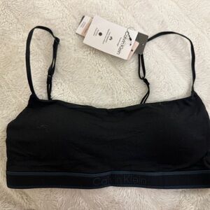 Calvin Klein Black Seamless Bralette with Branded Band